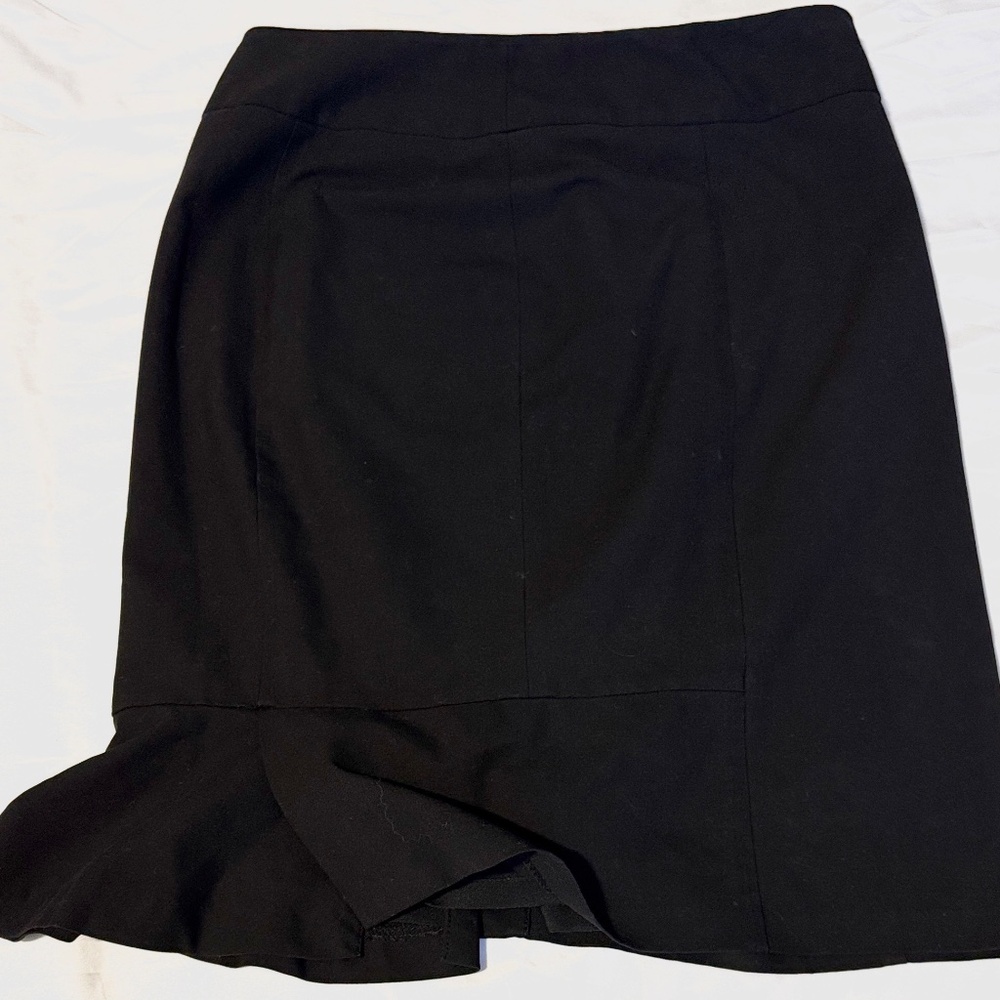 The Limited Black Pencil Skirt with mermaid flounce fully lined EUC